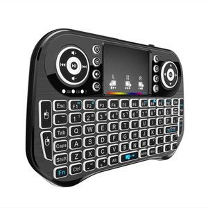 Mini clavier sans fil i10 2,4 G Air Mouse, télécommande, pavé tactile, rétroéclairage, pour Smart Android TV Box, tablette, PC, Ps3, Xbox, console de jeu, anglais