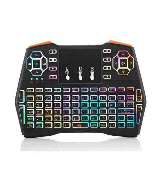 Mini i8 Plus Wireless Keyboard 24 g de aire Multicolor Multicolor Gaming Keyboard Control remoto Touchpad para Smart Android TV Box Notebook9108652