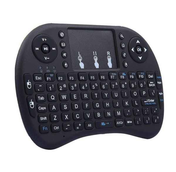 Mini i8 teclado inalámbrico 24G inglés Air Mouse Control remoto panel táctil para Smart Android TV Box Notebook Tablet Pc5626212