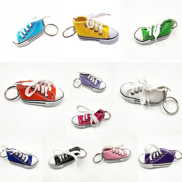 Mini imitation toile chaussures porte-clés mode Sport célébrité Figure chaussures de Sport porte-clés bagages voiture pendentif personnalisé cadeaux créatifs