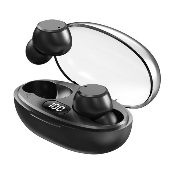 Mini écouteurs intra-auriculaires Bluetooth sans fil, casque de sport, de jeu, réduction du bruit, affichage numérique TWS, longue portée et batterie élevée