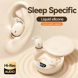 Mini auriculares inalámbricos auriculares Bt Sleep Music llame a los auriculares de la batería larga de la batería deslizante Compartimento de huellas dactilares táctiles táctiles con pantalla digital