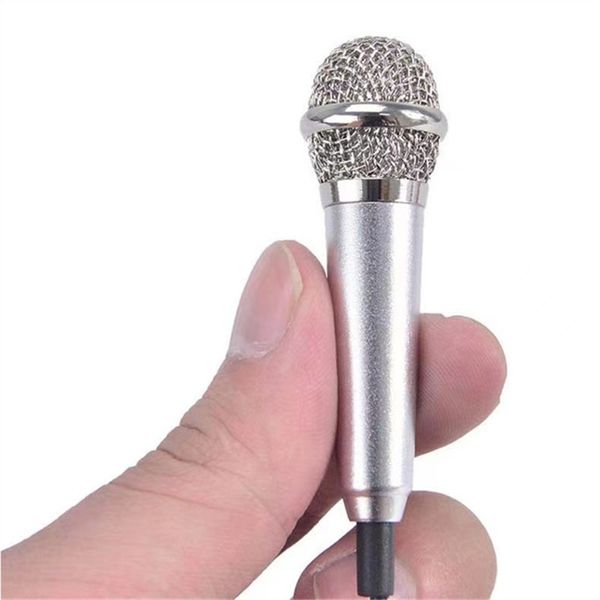 MINI Jack 3,5mm Studio Lavalier micrófono profesional micrófono de mano para teléfono móvil computadora Karaoke HT001 de alta calidad