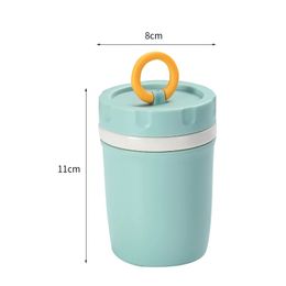 Mini Japanse Plastic Waterfles Dubbellaags Soep Melkbeker Magnetron Thermos Ontbijt Thermosflessen 300ML Containers