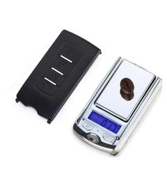 Mini -sieraden Nauwkeurige digitale elektronische schaal 200g 100 g 0 01G voor gouden pil Weegbalans draagbare auto sleutel grootte294a8336628