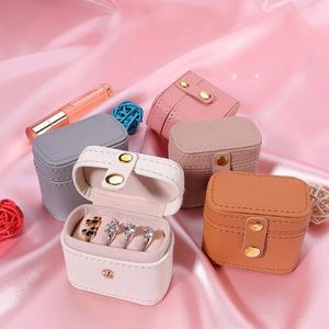 Mini Jewelry Box draagbare sieraden Case oorbellen Ring opbergdozen reisorganisator Display cases voor meisjes vrouwen