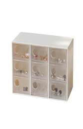 Mini organisateur de tiroir à bijoux avec 9 tiroirs, boîte de rangement d'artisanat d'art, épingles à cheveux, pinces, conteneur de fournitures de bureau, boîte de rangement 6105242