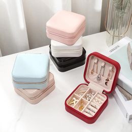 Mini Jewelry Travel Case Portable Jewely Box Small Storage Organizer Display Boxes voor ringen oorbellen kettingen Geschenken Gevallen