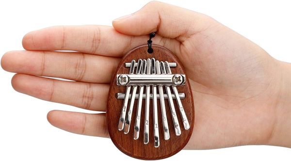 Mini Kalimba Thumb Piano 8 teclas Piano con cordón Kalimba instrumento adecuado para amantes de la música regalo de cumpleaños