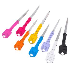 Mini clé forme couteau pliant porte-clés Portable extérieur sabre poche couteau à fruits multifonctionnel Camping outil équipement