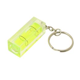 Mini portachiavi Indicatore di livello Perline orizzontali Colore verde Livella a bolla Livella a bolla Accessori per telaio a livello quadrato