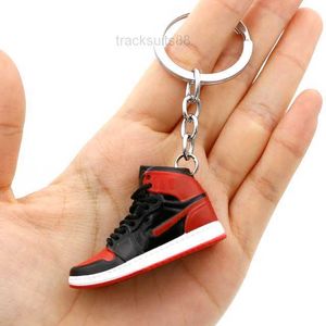 Mini sleutelhangers Lanyards Emation 3D basketbalschoenen drie Nsional model sleutelhanger sneakers paar souvenir mobiele telefoon sleutel hanger D ba R11