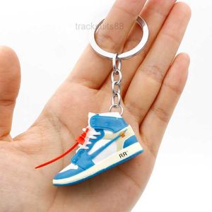 Mini sleutelhangers Lanyards Emation 3D basketbalschoenen drie Nsional model sleutelhanger sneakers paar souvenir mobiele telefoon sleutel hanger D ba F22