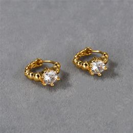 Mini perles rondes à clous de Style coréen avec boucles d'oreilles en diamant pour femmes Niche Design or Cool accessoires de bijoux de mode