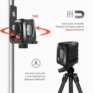 Mini niveau Laser rotatif 360, croix auto-nivelante, ligne horizontale verticale, support magnétique à faisceau vert et rouge, détecteur USB Kbptu