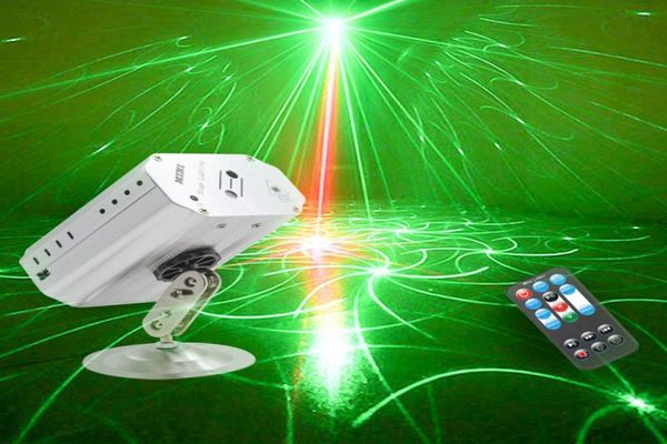 Mini Laser Lighting Bar Disco DJ Party Lights LED LED STAGE LELLING POUR KTV FAMILY PARTY VOICEACTIVED STROBE Projecteur Light1299275