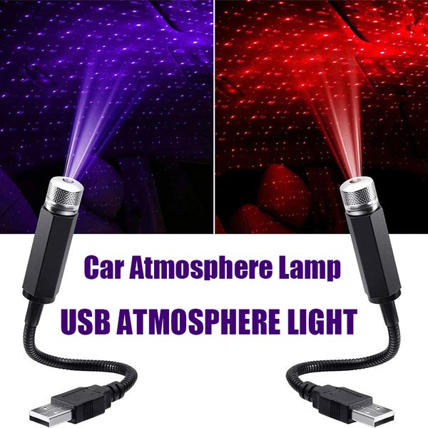 Mini LED Car Roof Star Night Lights Proyector Iluminación Interior Ambiente Noche Cielo estrellado USB LED Luz decorativa