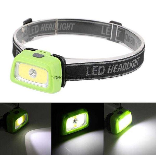 Mini Led + COB phares 3 modes Cyclisme en plein air Randonnée Camping Phares d'urgence 500lm Sports Tête lampe de poche torche lumières en gros