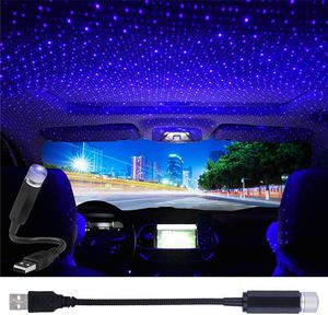 Mini LED effets USB étoile projecteur veilleuse voiture toit lumières Portable réglable romantique Violet atmosphère galaxie lampe intérieure