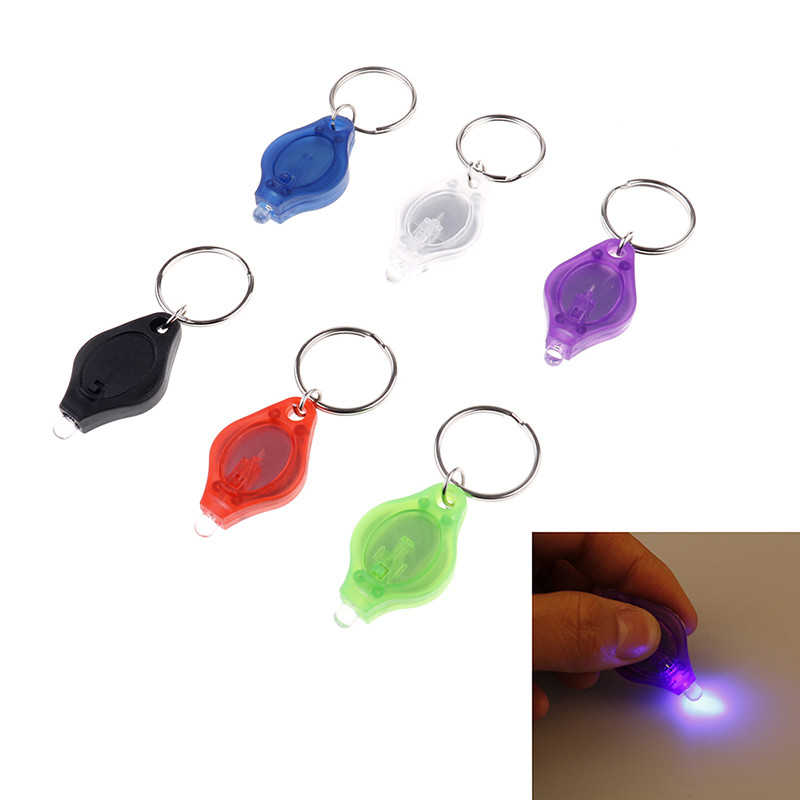Mini LED -ficklampa Keychain Portable Outdoor LED Key Ring Light Torch Emergency Camping Lamp Hushållens diverse