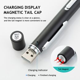 Mini-lampe de poche LED Tail magnétique USB Torche rechargeable blanche + Dentiste médical jaune Lights Clip de poche de lanterne portable