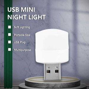 Mini LED Night Plug Lampe Power Bank Charge USB Livre Lumières Petite Lecture Ronde Lampes De Protection Des Yeux AA230426