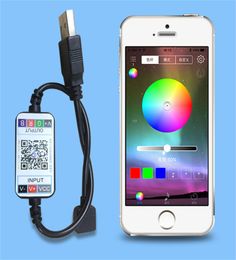 Mini LED RGB Bluetooth Controller Voor 5050 3528 LED Strip Licht USB DC 524 V Telefoon App Controle Smart dimmer5581492