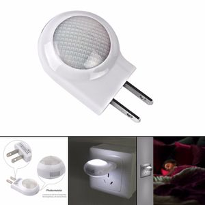 Mini LED Slak Nachtverlichting Auto Nachtlamp Ingebouwde Light Sensor Control Licht Wandlamp voor Baby Kinderen Slaapkamer EU / US Plug