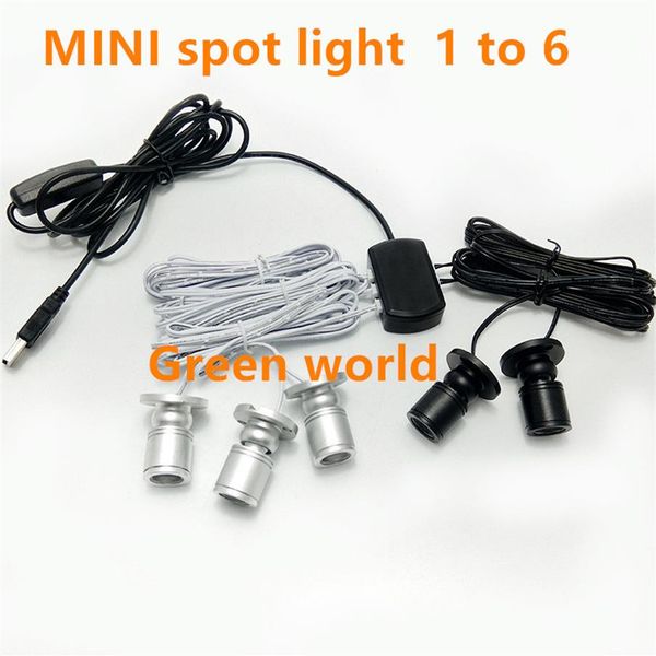 Mini kits de focos LED gabinete puck focos downlight para mostrador de cocina joyería armario escaparate HP 1w pcs 272S