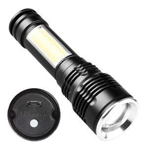 Mini torche tactique à LED, lampe de poche à main de mise au point réglable pour le cyclisme de marche de randonnée en camping, etc.