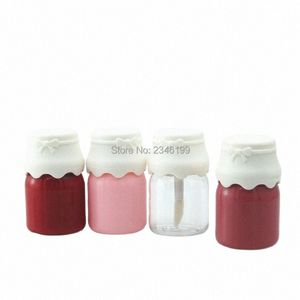 Mini brillant à lèvres 8 ml Ctainers Emballage cosmétique Bouteille rechargeable Couvercle blanc Mignon vide rond en plastique brillant à lèvres Tubes baguette R4Dh #