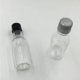 Mini bouteilles d'alcool 50 ml Mini bouteilles de vin en plastique vides transparentes (noir) Bwgob
