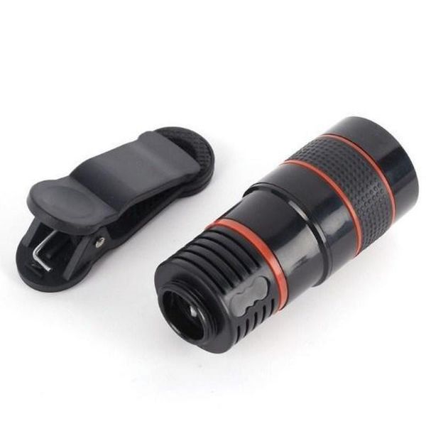 MINI Long Focus Lens pour téléphone 8x Télescope Zoom Lens Mobile Phone Mobile 8x HD Téléphone CAM EXTERNE LEGLES DE ZOOM EXTÉRIEL