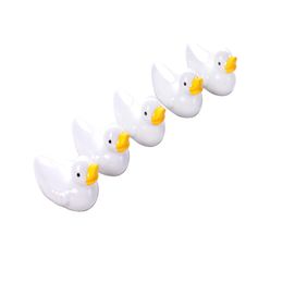 Mini Lovely Duckling Chopstick Houder Set Support Fork Coffee Lepel Creatieve Servies Duck Stand Kithchen Tools