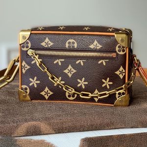 Mini M44735 boîte de coffre souple Fleur noire Sacs fourre-tout Hobo Portefeuille de créateur pour homme Pochettes de luxe Pochettes Sacs à main en cuir véritable multi-corps Sac à bandoulière