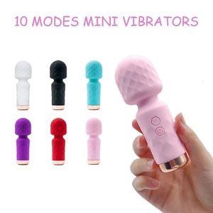 Mini baguette magique vibrateurs pour femmes stimulateur de Clitoris AV bâton G Spot masseur femme masturbateur jouets sexuels pour femme 240130