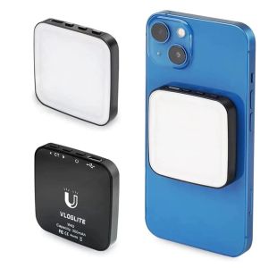 Mini magnétique Pocket Light pour Magsafe iPhone 12 13 14 Série LED Cube de remplissage de lampe de lumière avec clip pour le maquillage vlog