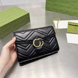 Mini Marmont Phone Bags sacs de créateurs de luxe sac à bandoulière bandoulière femme sacs à main fourre-tout Zipper Pocket Leather 6 couleurs 5A