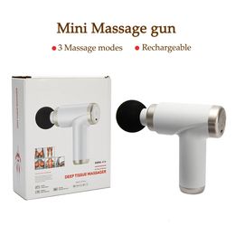 Mini Massagepistool Anti -cellulitis Fitness Massager voor lichaamspercussie Pistool Deep weefsel Vibratiespier Relax fascia 240422