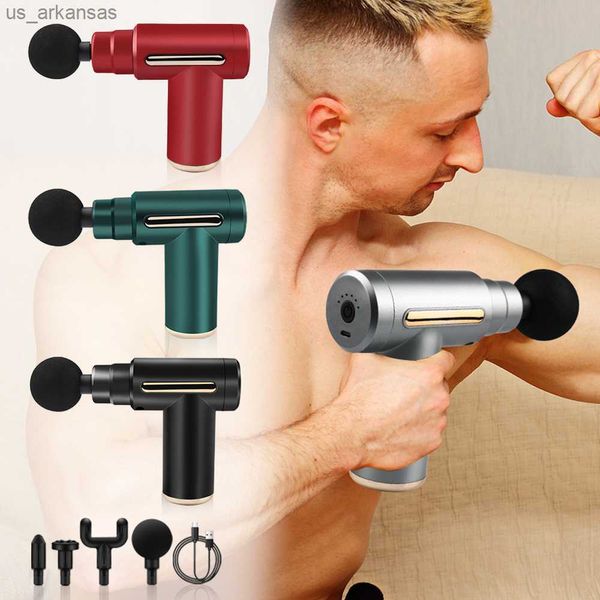 Mini Pistolet De Massage Relaxation Musculaire Masseur À Percussion Vibrateur Thérapie Masseur Électrique pour Corps Cou Fascia Pistolet Charge USB L230523