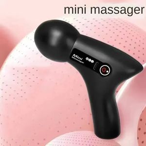 Mini Massage LCD Screen 6 Heads Gun Muscle Massager draagbare elektrische fascia voor nekvoetlichaam 240516