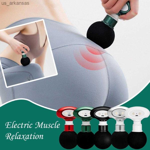 Mini pistola masajeadora Relajación muscular eléctrica Modelado Adelgazamiento Fitness Ejercicio corporal Masaje Alivia el dolor muscular L230523