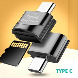 Mini Metal Card Reader Type-C Geheugenkaartlezer OTG Connector Mobiele telefoon verbinding USB 3.1 voor Micro SD TF-kaart