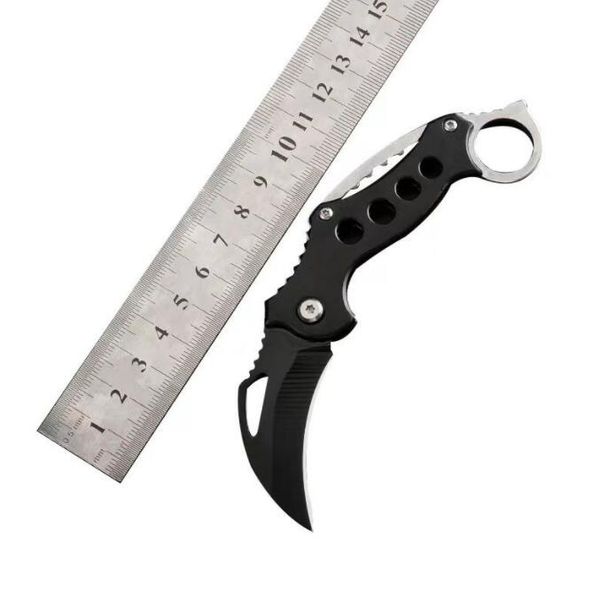 Mini llavero de Metal Valorant, cuchillo de bolsillo plegable portátil, cuchillo de entrenamiento karambit, cuchillos de caza tácticos para acampar al aire libre