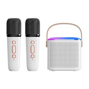 mini-microfoon kleurrijke led-verlichting familie karaoke-machine bluetooth-compatibele 5.3 stereo klankkast mini-luidspreker
