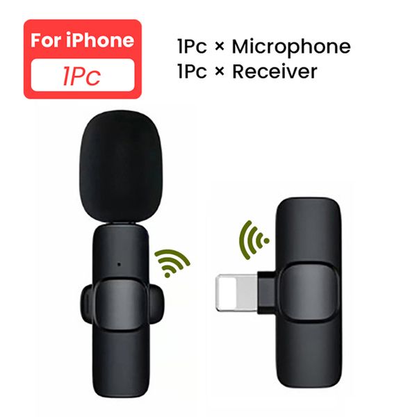 Mini Microphone Microphone Lavalier sans fil enregistrement Audio vidéo Portable Mini micro pour iPhone Android diffusion en direct jeu enseignement K9