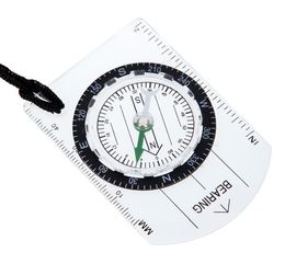 Mini Military Compass Map Scale souverain souverain de camping extérieur randonnée à cyclisme Compasse Geological Plate de base avec Scout Lanyard8017251