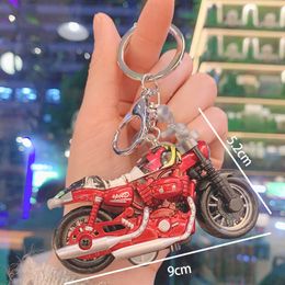 Mini Motorcycle Looper Keychain Nieuwe motorfiets Key Chain Bag Cool speelgoedmodel Hanger Advertentie Promotie Geschenk sieraden
