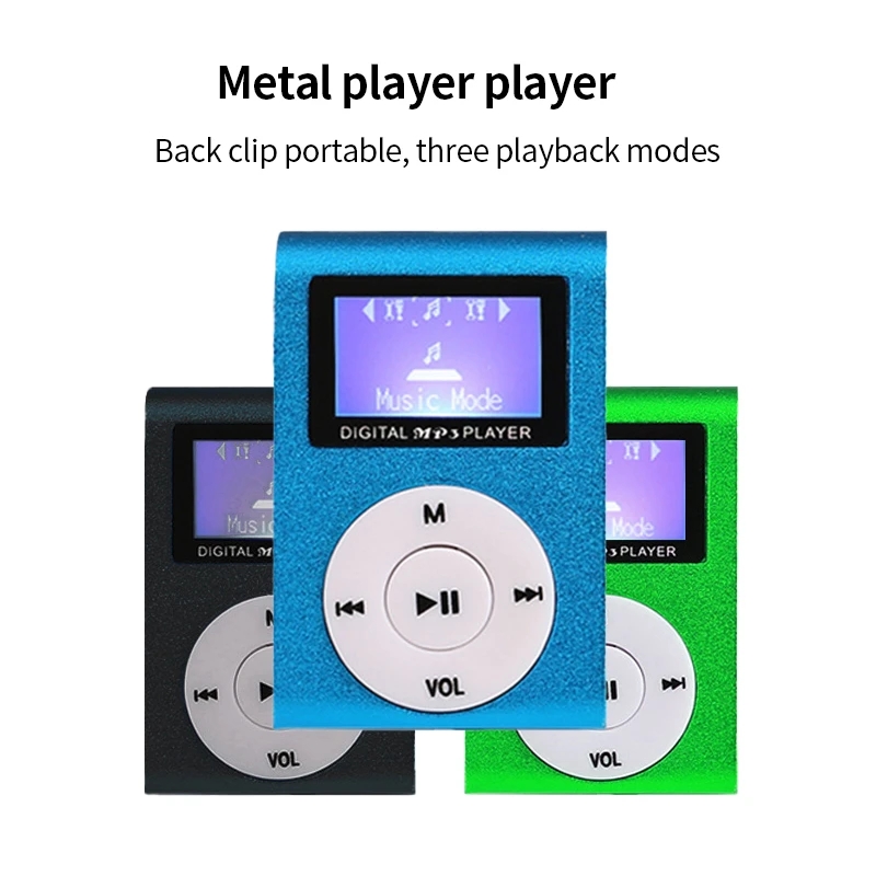 Mini Mp3 -speler draagbare muziekvideo ondersteunt SD TF -kaart 3,5 mm interface modespelers weergeven Travel Relaxing