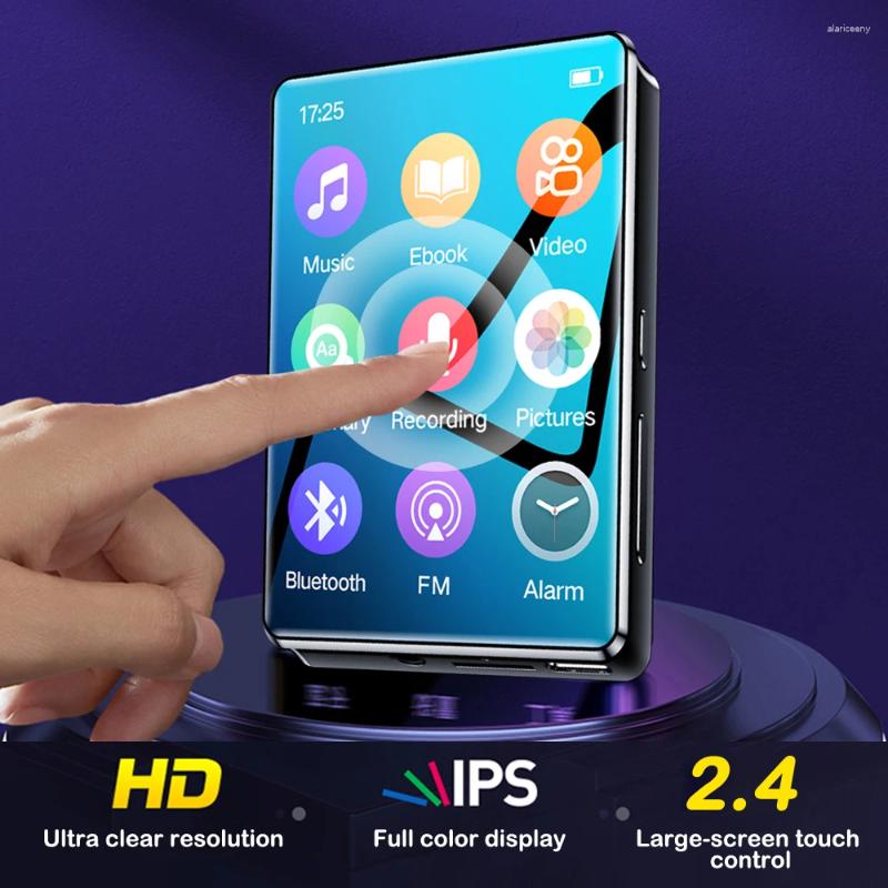 Mini lettore MP3 Bluetooth ultrasottile portatile HIFI 2,4 pollici a schermo intero Musica MP4 Riproduzione video Registratore FM per Walkman
